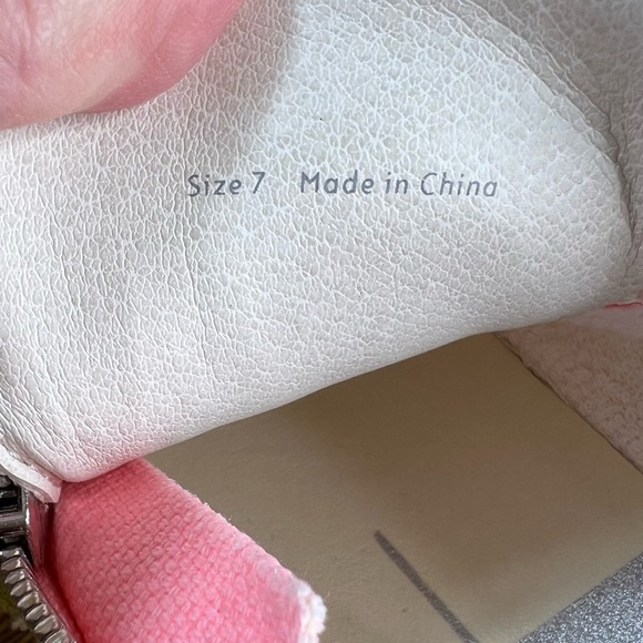 ⭐️ Dolce Vita Women's Miya Sneaker Sherbert Zipper Pink Yellow Canvas Sz 7 - Picture 13 of 14